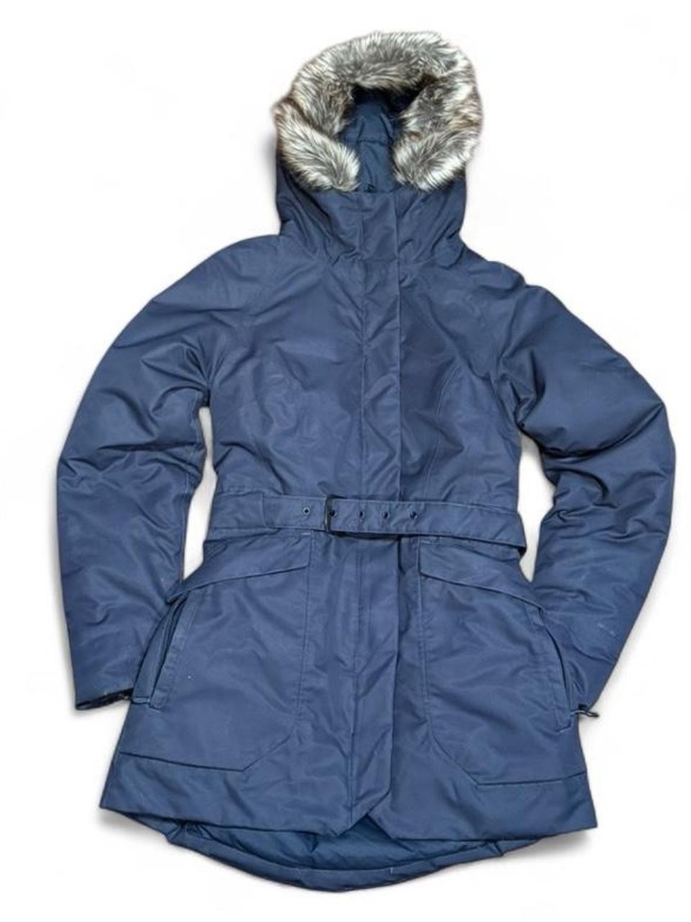 The North Face Nuptse 550 Faux Fur Hooded Belted Parka Jacket